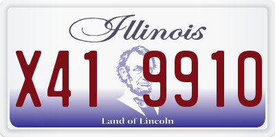 IL license plate X419910