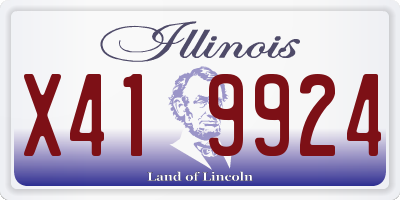 IL license plate X419924