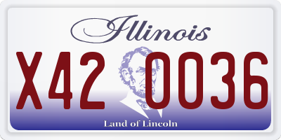 IL license plate X420036
