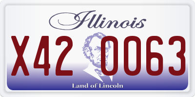 IL license plate X420063