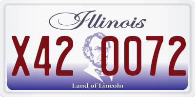 IL license plate X420072