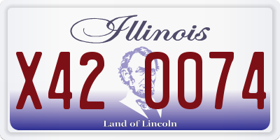IL license plate X420074