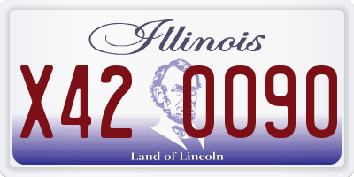 IL license plate X420090