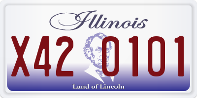 IL license plate X420101