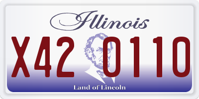 IL license plate X420110