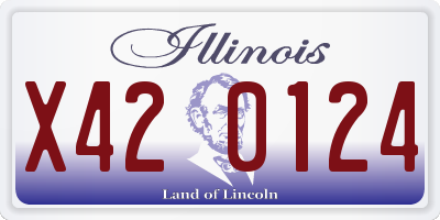 IL license plate X420124