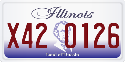 IL license plate X420126