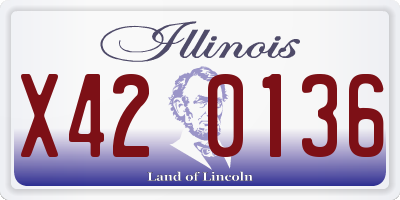 IL license plate X420136