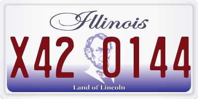 IL license plate X420144