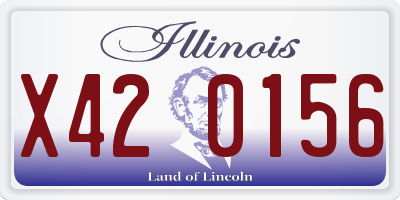 IL license plate X420156