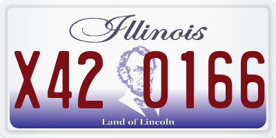 IL license plate X420166