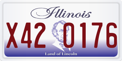 IL license plate X420176