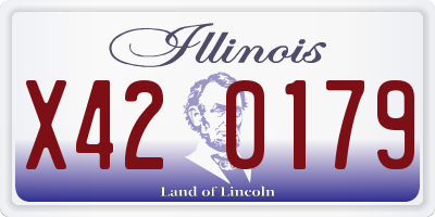 IL license plate X420179