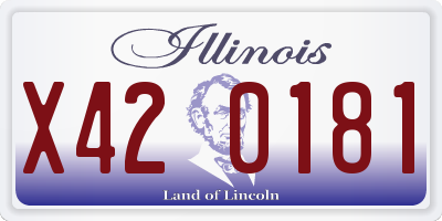 IL license plate X420181