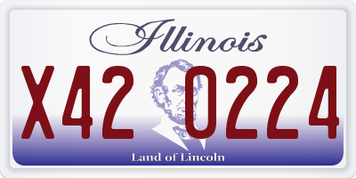 IL license plate X420224