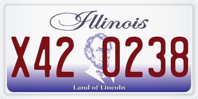 IL license plate X420238