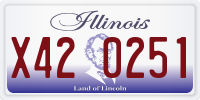 IL license plate X420251