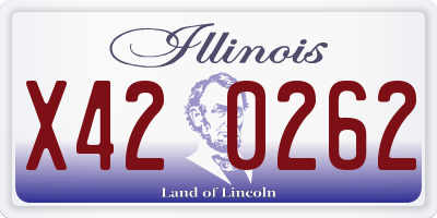 IL license plate X420262