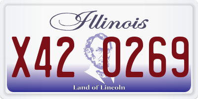 IL license plate X420269