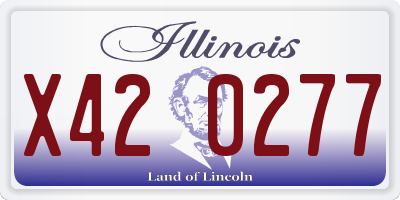 IL license plate X420277