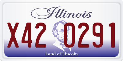IL license plate X420291