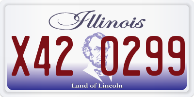 IL license plate X420299