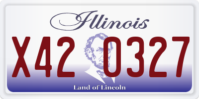 IL license plate X420327