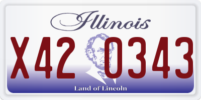 IL license plate X420343