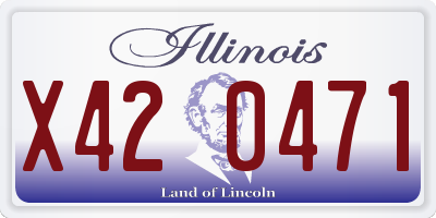 IL license plate X420471