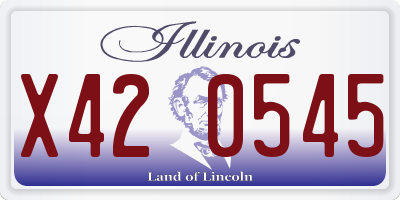IL license plate X420545