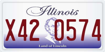 IL license plate X420574
