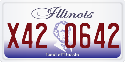 IL license plate X420642