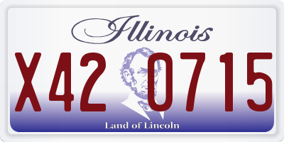 IL license plate X420715