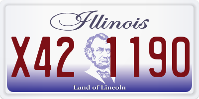 IL license plate X421190