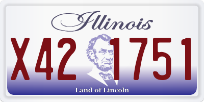 IL license plate X421751