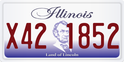 IL license plate X421852