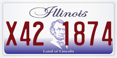 IL license plate X421874