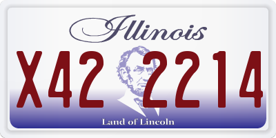IL license plate X422214