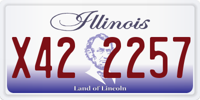 IL license plate X422257