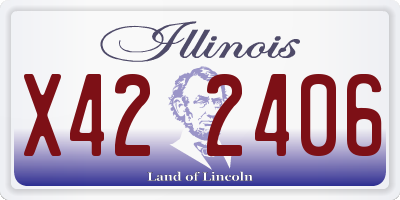 IL license plate X422406