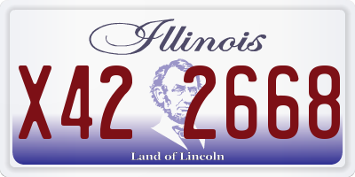 IL license plate X422668