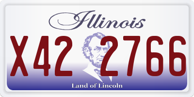 IL license plate X422766