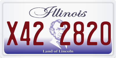 IL license plate X422820