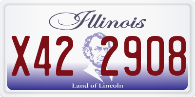 IL license plate X422908