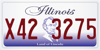 IL license plate X423275