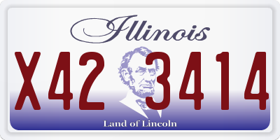 IL license plate X423414