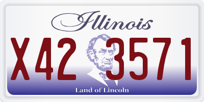 IL license plate X423571