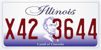 IL license plate X423644