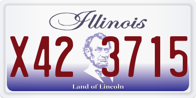 IL license plate X423715