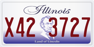IL license plate X423727